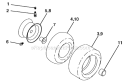 Page H Diagram and Parts List for WE1538C  Weed Eater Lawn Tractor